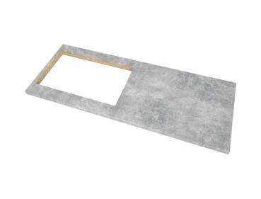 Grande Küchenarbeitsplatte, B 164 cm, mit Aussparung links