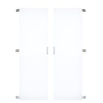 Türenpaar zu Töpfchenschrank mit Metalleinlegeböden - weiss