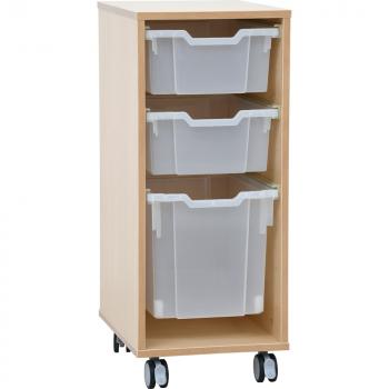 Regal M für Kunststoffbehälter, B 36 - auf Rollen