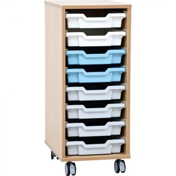 Regal M für Kunststoffbehälter, B 36 - auf Rollen