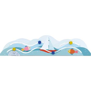 Wandapplikation - Wellen mit Boot