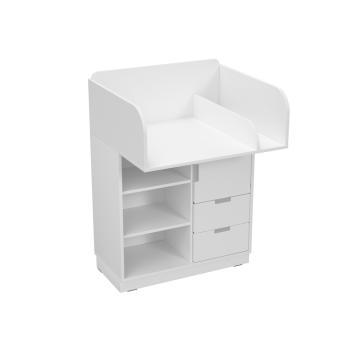 Wickelkommode Quadro, weiss, Fronten weiss