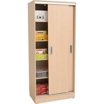 Grande Hochschrank mit Schiebetüren, B 100, T 48, H 187