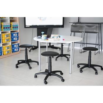 MILA Tisch 6, rund, TH 76 cm - weiss