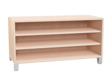 Echtholz Regal S mit 2 Böden, offen, auf Beinen