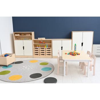 Echtholz Regal M, 12 Holzkästen H7 (098509)