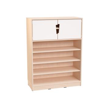 Echtholz Schrank L, 5 Einlegeböden, oben Türen S (098521)