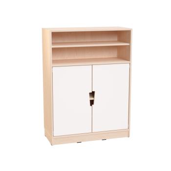 Echtholz Schrank L, mit Zusatzboden, unten Türen M (098523)