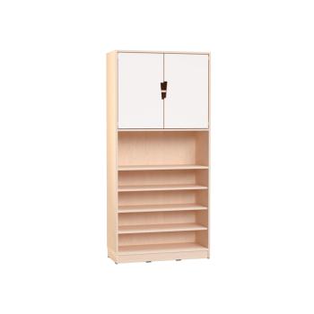 Echtholz Hochschrank H 192 cm, oben Türen M (098529)