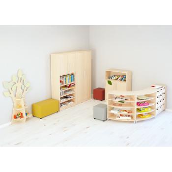 Echtholz Bogenschrank M Paolo, auf Beinen