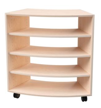 Echtholz Bogenschrank M Paolo, auf Rollen