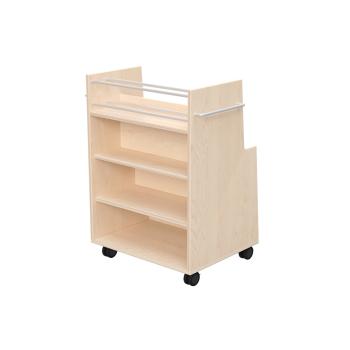 Echtholz Zweiseitiger Bücherwagen