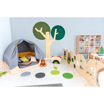 Wandapplikation, Baum mit runder Krone