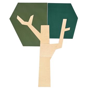 Wandapplikation, Baum mit eckiger Krone