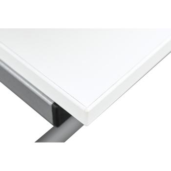 Grande Mobiler Lehrertisch, höhenverstellbar, TH 76-90 cm, weiss