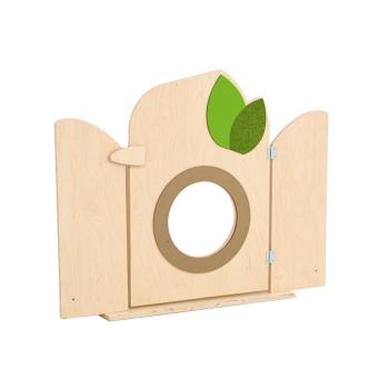 Holztrennwand Flora 9, Tür für Betreuer