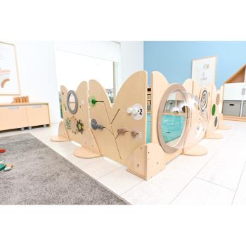 Holztrennwand Flora 11, Bullauge