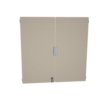 Quadro - Türenpaar mittelgross, 180°, abschliessar, für 4-reihige Schränke - hellbraun