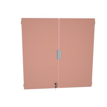 Quadro - Türenpaar mittelgross, 180°, abschliessar, für 4-reihige Schränke - lachs