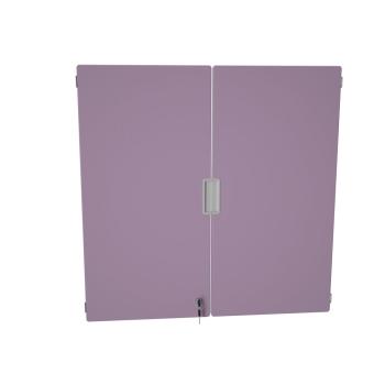 Quadro - Türenpaar mittelgross, 180°, abschliessar, für 4-reihige Schränke - pastellviolett