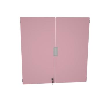 Quadro - Türenpaar mittelgross, 180°, abschliessar, für 4-reihige Schränke - pastellrosa
