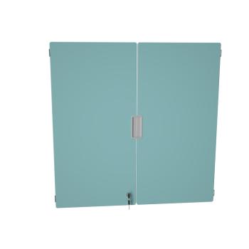 Quadro - Türenpaar mittelgross, 180°, abschliessar, für 4-reihige Schränke - pastelltürkis