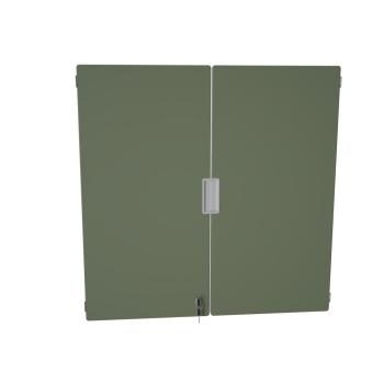 Quadro - Türenpaar mittelgross, 180°, abschliessar, für 4-reihige Schränke - dunkeloliv