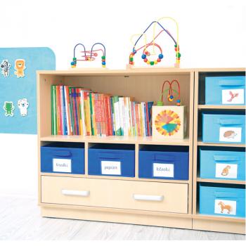 Flexi Schrank M mit Schublade und Fach für Ordner, B 89, auf Sockel