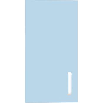 Tür für Schmales Aufsatzregal, Scharniere links - hellblau