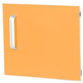 Tür einzeln für Schrank S, Scharniere rechts - orange