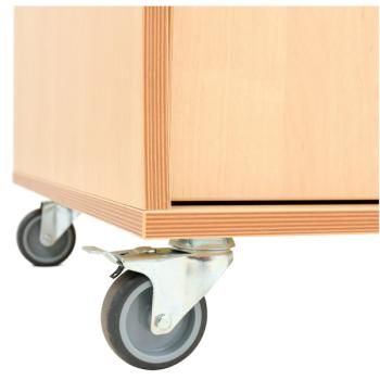 Wickelkommode auf Rollen, Birke