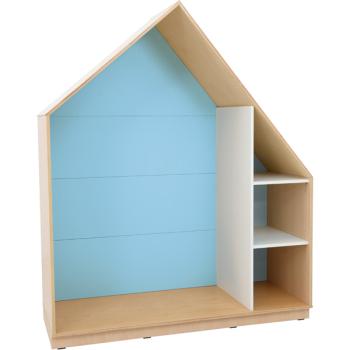 Quadro - Häuschen mit 2 Einlegeböden, Ahorn - hellblau