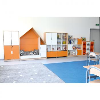 Quadro - Häuschen mit 2 Einlegeböden, Ahorn - orange