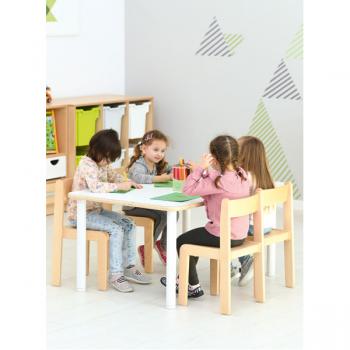 Flexi Runde Tischbeine, 4 Stck., für Tischhöhe: 70 cm - weiss gebeizt