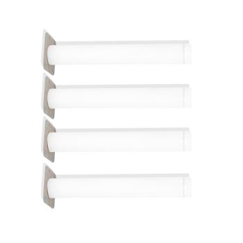 Flexi Runde Tischbeine, 4 Stck., für Tischhöhe: 40 cm - weiss gebeizt