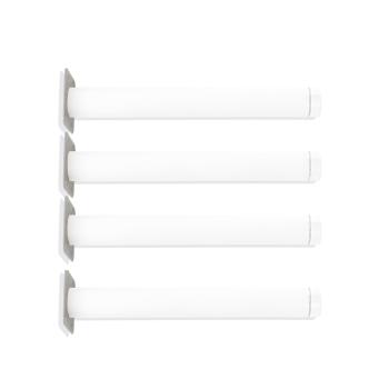 Flexi Runde Tischbeine, 4 Stck., für Tischhöhe: 46 cm - weiss gebeizt