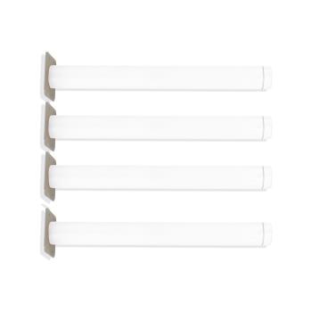 Flexi Runde Tischbeine, 4 Stck., für Tischhöhe: 52 cm - weiss gebeizt