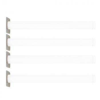 Flexi Runde Tischbeine, 4 Stck., für Tischhöhe: 58 cm - weiss gebeizt