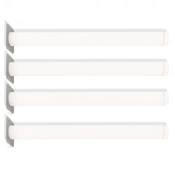 Flexi Runde Tischbeine, 4 Stck., für Tischhöhe: 64 cm - weiss gebeizt