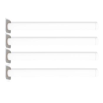 Flexi Runde Tischbeine, 4 Stck., für Tischhöhe: 70 cm - weiss gebeizt