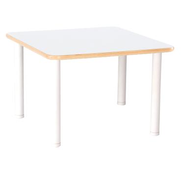 Quadratischer Tisch Flexi, höhenverstellbar 40-58 cm, weiss