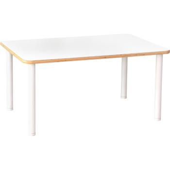 Rechteckiger Tisch Flexi, höhenverstellbar 40-58 cm, weiss