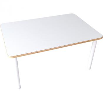 Rechteckiger Tisch Flexi, höhenverstellbar 58-76 cm - weiss