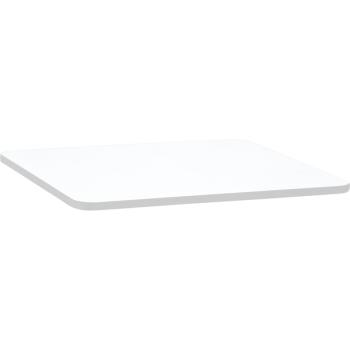 Tischplatte Quadro rechteckig, 120x65 cm, weiss, Kante grau