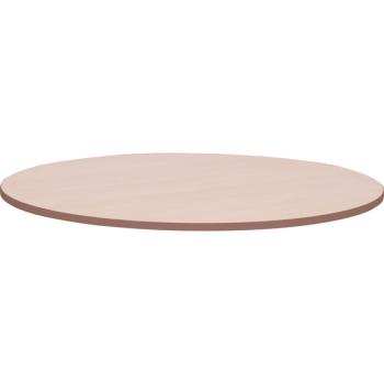 Tischplatte Quadro rund, Ahorn, Kante braun