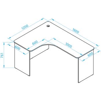 Vigo L-Schreibtisch, Buche, Sitzplatz rechts