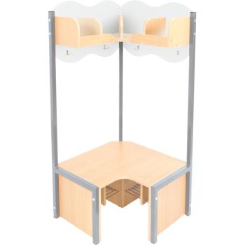Eckgarderobe Wolke mit Gestell