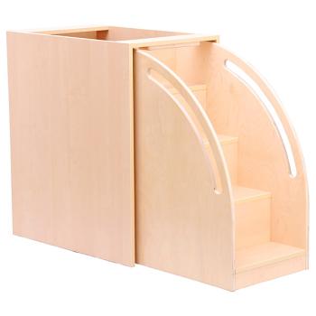 Treppe, ausziehbar, Birke (ohne Arbeitsplatte)