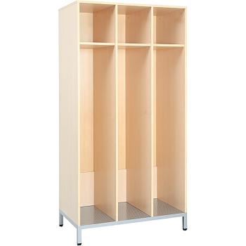 Garderobenschrank mit Metallbeinen, 3 Fächer