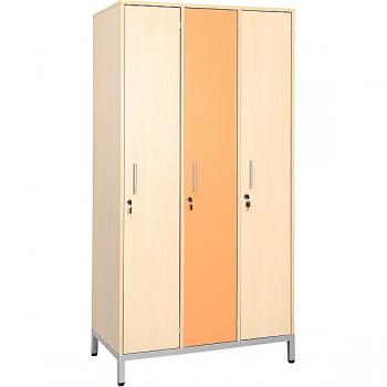 Garderobenschrank mit Metallbeinen, 3 Fächer